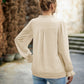 Swiss Dot Smocked Shoulder Blouse