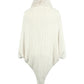 One Size Striped Fringe Detail Long Sleeve Poncho