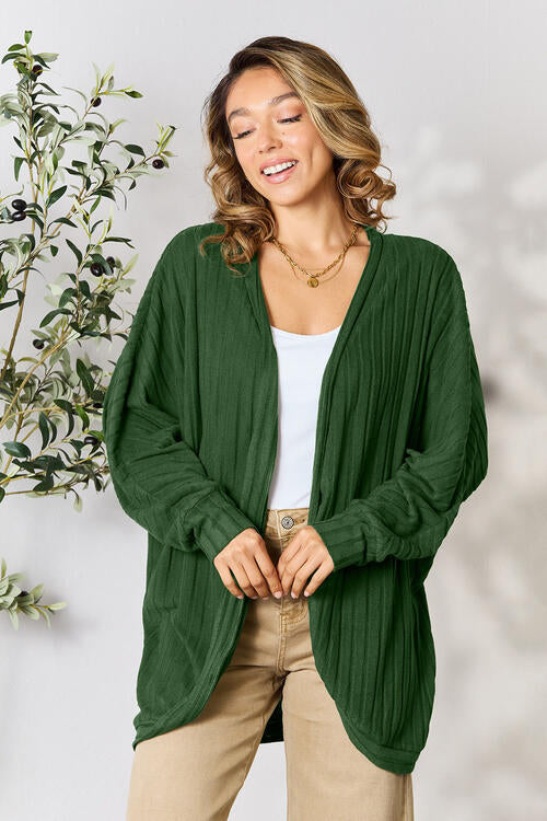 Basic Bae Full Size Ribbed Cocoon Cardigan *