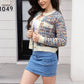Heathered Button Up Long Sleeve Cardigan