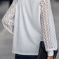 Lantern Sleeve V-Neck Button-Down Cardigan