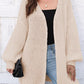 Open Front Dropped Shoulder Longline Cardigan