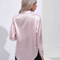 Collared Neck Buttoned Long Sleeve Shirt