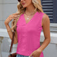 Eyelet V-Neck Wide Strap Tank