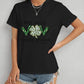 Lucky Clover Round Neck Short Sleeve T-Shirt