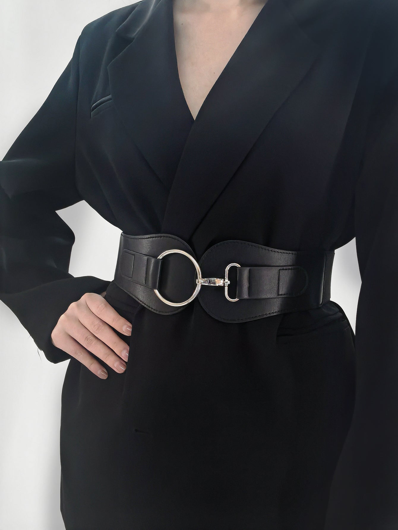 Jessica Anne Beauty PU Elastic Wide Belt