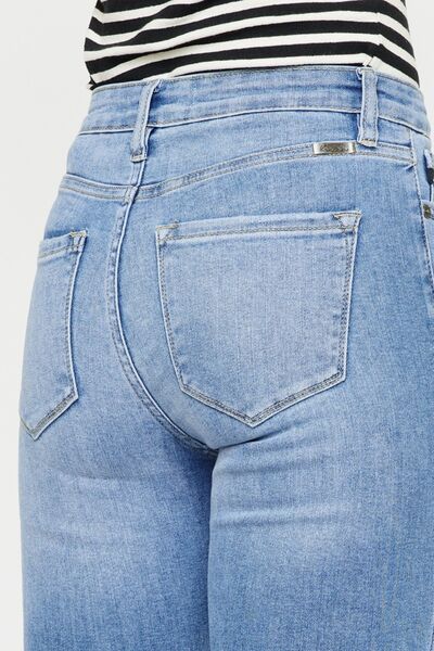 Kancan Distressed Cat's Whiskers Button Fly Jeans *