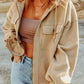 Hannah Full Size Zip-Up Drawstring Hooded Jacket