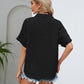 Malibu Dreams Full Size Half Button Johnny Collar Blouse