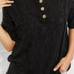 BOMBOM At The Fair Animal Textured Top in Black