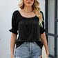 Full Size Short Flounce Sleeve Top