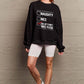 Simply Love Christmas Themed Full Size Letter Graphic Long Sleeve Sweatshirt