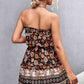 Bohemian Frill Trim Strapless Dress