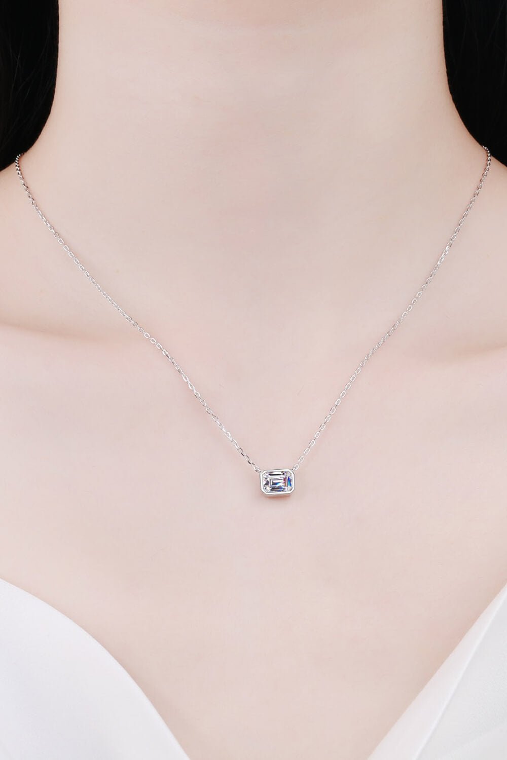 Women's Beautiful Words 1 Carat Moissanite Pendant Necklace