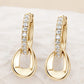 925 Sterling Silver Moissanite Double Hoop Earrings