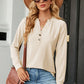 Notched Long Sleeve T-Shirt