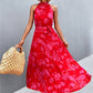 Women's Valencia Printed Sleeveless Tie-Waist Maxi Dress
