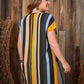 Women's Zabelle Plus Size Striped Short Sleeve Mini Dress