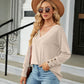 Full Size V-Neck Long Sleeve T-Shirt