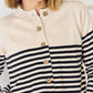 Striped Button Up Long Sleeve Cardigan