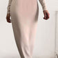 Ruched Turtleneck Long Sleeve Dress