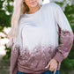 Printed Round Neck Long Sleeve Sweatshirt