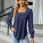 Full Size Square Neck Puff Sleeve Blouse