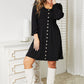 Double Take Full Size Scoop Neck Empire Waist Long Sleeve Magic Dress