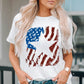 Full Size US Flag Graphic Round Neck Tee