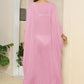 One Size V-Neck Three-Quarter Sleeve Cover-Up