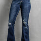 Mcklynn Button Fly Distressed Bootcut Jeans