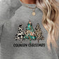 CHRISTMAS THEMED Graphic Round Neck Dropped Shoulder Sweatshirt