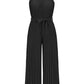 Cutout Tied Pleated Sleeveless Jumpsuit