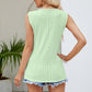 SUNSETNIGHTS Full Size Spliced Lace V-Neck Tank