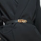 Women's Zinc Alloy Buckle Elastic PU Belt