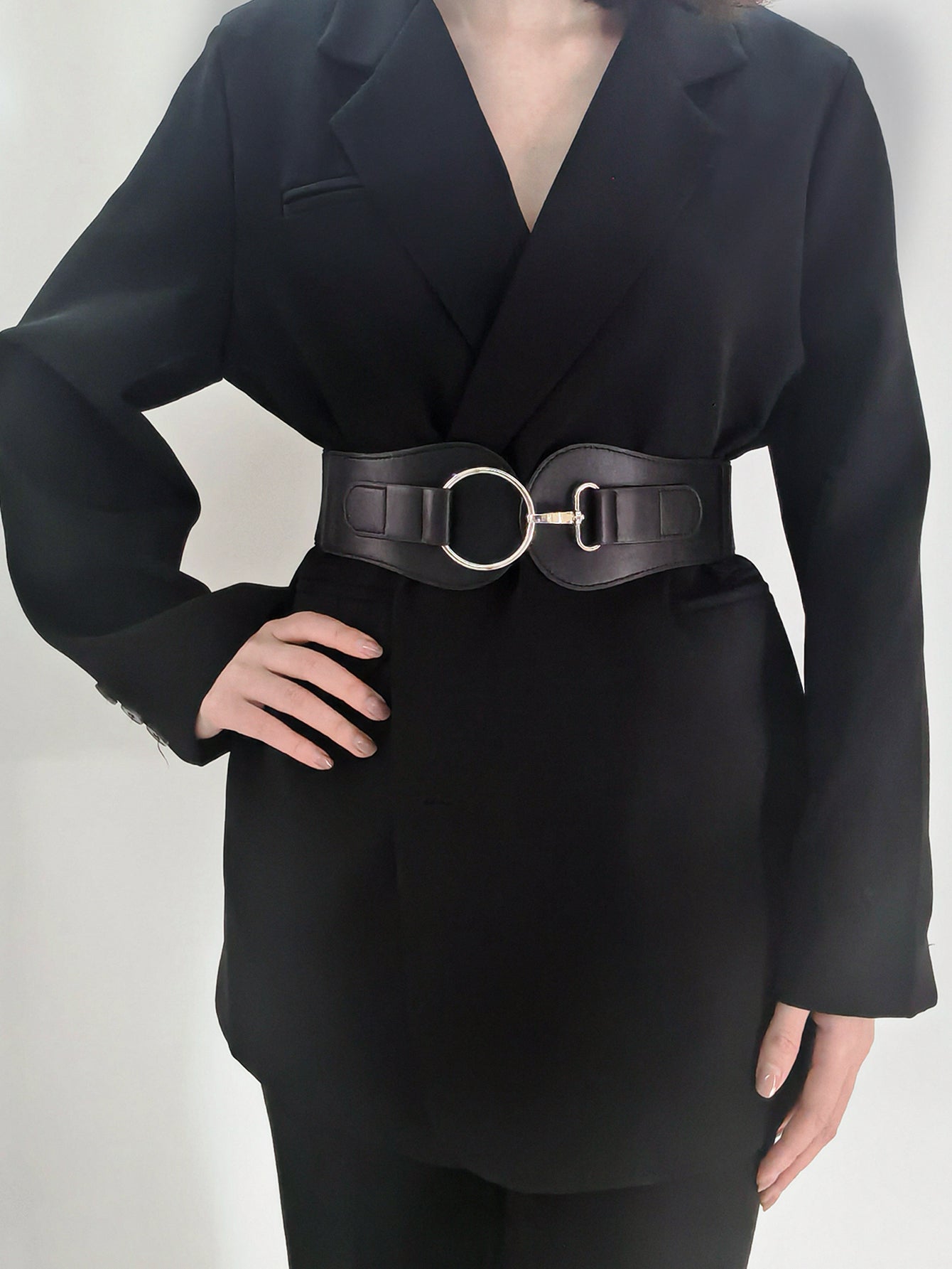 Jessica Anne Beauty PU Elastic Wide Belt