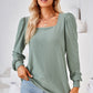 Square Neck Puff Sleeve T-Shirt