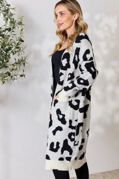 BiBi Leopard Open Front Ivory Cardigan - Brand BiBi *