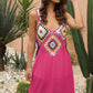 Openwork Sleeveless Embroidery Dress