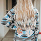 Printed Button Up Long Sleeve Shirt