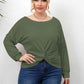 Plus Size Twisted Drop Shoulder T-Shirt