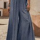 Printed Tied Wide Leg Pants