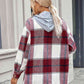 Plaid Hooded Jacket with Pockets