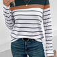 Striped Round Neck Long Sleeve T-Shirt