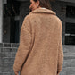 Double Take Zip-Up Collared Teddy Jacket