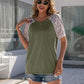 Leopard Round Neck Short Sleeve T-Shirt