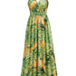 Printed Surplice Spaghetti Strap Dress