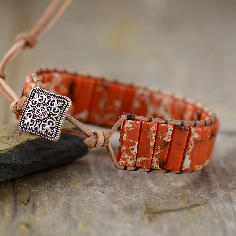 Orange Natural Stone Bracelet