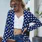 Polka Dot Long Sleeve Blazer