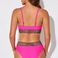 BEACHn'SUN Women's Leopard Contrast Bikini Set